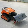 Rotocultivador rotatorio de orugas con control remoto diésel, máquina de zanjeo y relleno de orugas multiterreno con múltiples accesorios, ancho de 900 mm