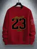 Sudadera Casual de Punto para Hombre de Exportación Transfronteriza Sin. Top Casual Calle Estampado de Letras 23 Patrones Dz
