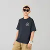 Camisa Esportiva de Manga Curta Nova Estilo Coreano para Crianças, Secagem Rápida, Top Fresco e Respirável para Crianças Maiores, Camiseta de Manga Curta para Meninos