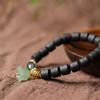 Pulsera DIY Auténtica de Grado Descendiente Qinan de Hainan Adornos Auténticos de Madera para Pulsera de Hombres y Mujeres Material Viejo Aceite Negro