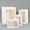 En stock ventana transparente regalo creativo regalo a mano ramo de flores bolsa de papel portátil bolsa bolso de mano extragrande