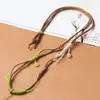 Cordón Colgante para Collar de Cera de Abeja Estilo Tíbet, Cordón Trenzado Hecho a Mano de Cuero con Nudo Vajra de Colores, Cordón para Colgar Cuentas Dzi y Thangka, Versión Fina