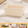 Caja de almacenamiento de escritorio, contenedor de almacenamiento de ropa, organizador de bocadillos y artículos varios, rectangular, PP engrosado con tapa, apilable, multifuncional