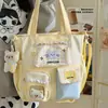 Versátil Bolsa de Trabajo para Estudiantes de Gran Capacidad para Mujer, Bolso de Hombro Lindo y Moderno con Bloques de Color, Bolso Cruzado Informal