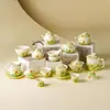 Juego de Té Factory Flower Whisper Cerámica Kung Fu Juego de Té Gama Alta Gaiwan Blanco Mineral Tetera Personal y Taza de Degustación