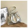 Bolsa feminina plissada com cordão, nova moda 2025, grande capacidade, outono, casual, ombro, bolsa tote, combinando