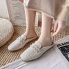 Medias Zapatillas Francesas de Resort Estilo Nicho para Mujer Primavera/Verano 2025, Adecuadas para Usar con Faldas, Zapatos Cerrados para Mujer Estilo de Noche
