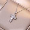 Colar Feminino Cross-border Trendy Hip Hop Doce Cor Legal Cruz Colar Pingente Personalizado Aço Inoxidável Clavícula Corrente