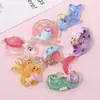 Explosiones de Comercio Exterior Animales Marinos Transparentes Sirena Accesorios de Resina DIY Funda para Teléfono Móvil Espejo Vaso de Agua Pasador Parche
