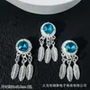 Caja Mágica de Borla con Pluma de Circonita Incrustada de Diamantes Atrapasueños Cuentas Espaciadoras Pulsera de Cristal con Cuentas DIY Colgante Accesorios de Aleación