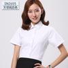 Camisa de verano fina de manga corta para mujer Ropa de negocios ropa de trabajo cuello ajustado Camisa negra pura Tongqin Camiseta interior para mujer