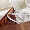 Pulsera Garra de Gato Método Antiguo Chapada en Plata Cuproníquel para Mujer Cara Brillante Seiko Pulsera Abierta Garra de Gato Regalo de Nicho para Novia