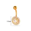 Henson Clássico Aço Inoxidável Barra com Zircônia Incrustada de Cobre Forma de Cobra Coração Forma de Flor Joia para Piercing no Umbigo