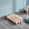 Caixa de Armazenamento para Geladeira de Grau Alimentício, Caixa de Armazenamento de Cozinha Transparente com Tampa, Caixa de Armazenamento Retangular de Plástico de Grande Capacidade com Drenagem