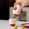 Gaiwan Rojo con Flores de Ciruelo Pintadas a Mano para Uso Doméstico, Juego de Té Gongfu, Gaiwan Delgado de Cerámica Estilo Chino