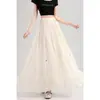 Ropa de Mujer 2026 Verano Delgados de Seda Glaseada Seda Helada Pantalones Falda de Cintura Alta Pantalones Falda con Protección Solar Pantalones Largos hasta el Suelo para Mujer