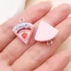 Mistura de 20 Tipos de Resina Pingentes de Urso Rosa Desenho Animado, Sereia, Dinossauro Pequeno Acessórios para Chaveiro Colar DIY