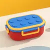 Fiambrera Estilo Coreano con Compartimentos para Estudiantes, Fiambrera Bento Apta para Microondas, Caja de Comida de Plástico, Fiambrera para Llevar para Oficinistas