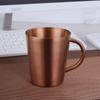 Taza de agua de doble capa de acero inoxidable 304 con asa, taza de cerveza con aislamiento térmico, taza de café para el hogar, taza con boca resistente a caídas