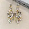 Brincos de Franja com Strass Super Brilhantes Estilo Francês Vintage Estilo Corte, Luxo Leve, Artesanato Pesado, Exagerados e Elegantes, Brincos de Nicho de Alta Qualidade para Mulheres