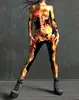 Nuevos Medias de Cosplay de Esqueleto para Mujer Europeas y Americanas de Halloween 2023 Mono Delgado Estampado 3D