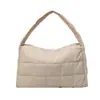 Bolso de axila de rombos simple para mujer, bolso de mano para ir al trabajo, bolso de hombro acolchado a cuadros de gran capacidad, nuevo bolso tote portátil