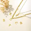 Senso de Design Europeu e Americano Pingente Cruz 26 Letras Colar em Camadas Letra Inicial A- Z Corrente para Clavícula Nicho Versátil