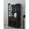 Simples estilo chinês armário lateral para chá rack de armazenamento de chão montagem multicamadas gaveta armário de água para chá armazenamento de conjunto de chá pequena mesa de chá armário lateral