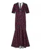 Transfronterizo 2026 Verano Estilo Europeo y Americano Francés Romántico Elegante Sexy Escote en V Profundo Ajustado Sirena Vestido Largo para Mujer