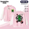 Chaqueta Infantil de Minecraft Uniforme de Béisbol Accesorios para Niños del Juego Ropa de Primavera y Otoño para Niñas Estilo Americano Ropa de Primavera y Otoño