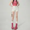 Shorts de Mezclilla Estilo Ins Simples y Versátiles para Mujer, Nuevos Shorts Rectos de Mezclilla de Cintura Alta en Línea A Adelgazantes para Primavera y Verano