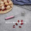 Acero Inoxidable Hogareño Semi-Automático Batidor de Huevos Giratorio Tipo Empuje Crema de Huevo Palo Mezclador para Hornear Manual de Manivela