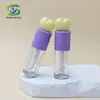Shanyi Novo Tubo Redondo em Formato de Coração Roxo Transparente para Gloss Labial Tubo de Plástico para Gloss Labial DIY Tubo Vazio Materiais de Embalagem Atacado