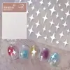 Pegatina para Uñas Estilo Ins Caliente Estrella de Cuatro Hombres Estrella de Cinco Puntas Estrella de Ensueño Decoración Pegatina para Uñas en Relieve Oro y Plata