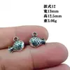 Colgante de Peces de Plata Antigua Transfronterizo Doble Oreja Pez Dorado Aleación Joyería Hecho a Mano DIY Accesorios para Collares Pulseras Venta al por Mayor