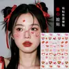 Stickers de amor para el Día de San Valentín maquillaje con glitter para la cara joyería para la cara lentejuelas de Año Nuevo escenario esquina del ojo manicura Navidad copo de nieve blanco