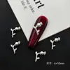 Joyería para Uñas de Aleación Transfronteriza Serie Rosa Oro y Plata Flores Tridimensionales Exquisitos Accesorios para Uñas Portátiles en las Yemas de los Dedos Venta al por Mayor
