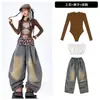Ropa para Niñas de Jazz Danza Urbana de Moda Trajes de Presentación de Street Dance para Niños Estilo Dulce y Fresco para Grupos de Niñas Disfraces de Presentación de Baile para Niños