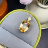 Pendente de citrino natural para senhoras, pedras preciosas de partículas grandes, pedra principal 10x14mm, direto da fábrica, explosões de fábrica