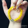 Pulseira de Ágata com Padrão Floral, Abóbora de Jade com Design de Mural, Pulseira de Ágata Branca para Design DIY, Material Natural no Atacado