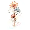 Pegatinas de Tatuaje Temporales de Flor Nueva de Colores para Brazo Transfronterizas, Rosa Roja Grande, Impermeables y a Prueba de Sudor, Pegatinas Temporales Desechables, Flores Realistas