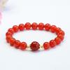 Pulseira de Ágata Vermelha Natural Guan Yu Pulseira de Calcedônia Joias de Tendência Nacional Atacado e Entrega da Fábrica S2123008