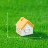 Novo produto transfronteiriço: Casa miniatura criativa estilo europeu retrô com chaminé de telhas vermelhas, acessórios decorativos DIY, ornamentos para paisagem em miniatura