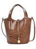 Bolso Elegante de Nicho Francés para Mujer 20235 Nuevo Otoño e Invierno Retro Bolso de Hombro Estilo Occidental Bandolera Cubo