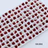 Rinestones para Uñas Dongzhou Corazón de Melocotón 5.5MM Base Puntiaguda Rinestones de Vidrio de Forma de Corazón de Colores Accesorios para Joyería DIY Decoración de Uñas Rinestones