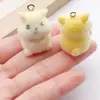 Accesorios de Resina de Perro Animal 3D Afelpado Llavero de Dibujos Animados Colgante de Joyería Hecha a Mano Venta Caliente Transfronteriza