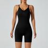 Body de Malha Popular Transfronteiriço Modelador Roupa Esportiva Fitness Cintura Alta Bumbum de Pêssego Alça Única Body de Yoga para Mulheres