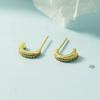 Corea del Sur Pendientes Dongdaemun para mujer, combinan con todo, retro, doble capa, incrustados con diamantes, pendientes elegantes, pendientes de estilo frío, ventas directas de fábrica