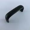 Manija de aleación de aluminio negro LS516-75, manija metálica en forma de U, manija para puerta de gabinete