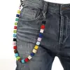 Accesorios Europeos y Americanos Transfronterizos Cadena de Cintura de Cuentas Color Dopamina Queso Cadena de Pantalones de Cuentas Cuadradas de Acero Colorida Hip-Hop al por Mayor para Hombres y Mujeres